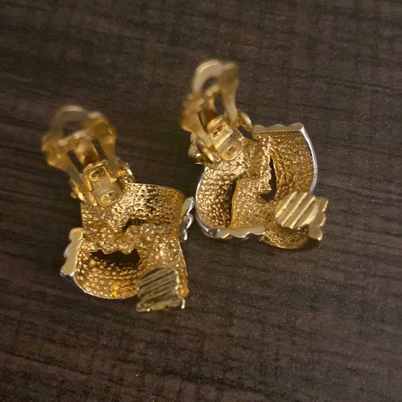 Clip on earrings (vintage) - Picture 2 of 3